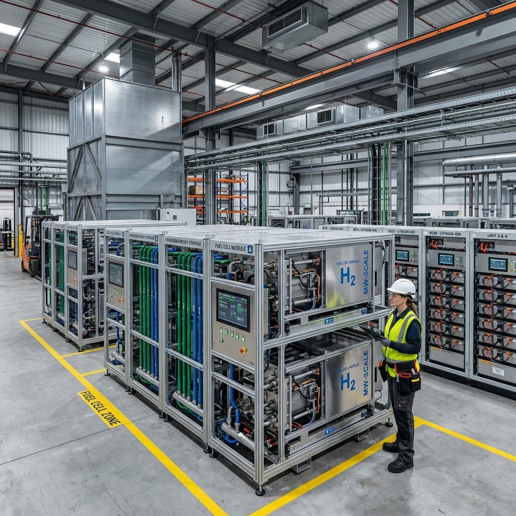 Fuel-cell clean energy storage banks
