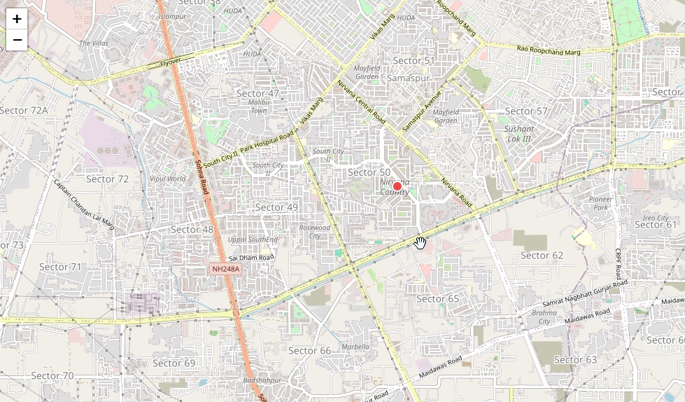 Gurugram Nirvana Country Geofence Map